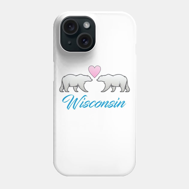 Wisconsin Polar Bear Phone Case by Dale Preston Design