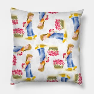 Flowers Posy for Mother Seamless Pattern Pillow