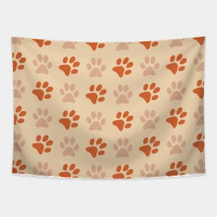 Dog Paw Pattern - Wheat Tapestry