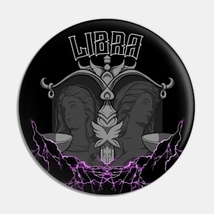 Lightning LIbra (pink) Pin