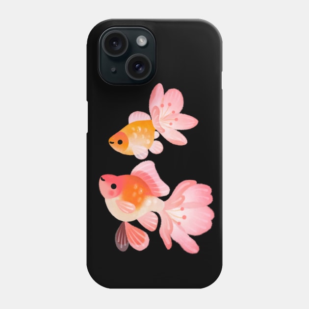 Cherry blossom goldfish 1 Phone Case by pikaole