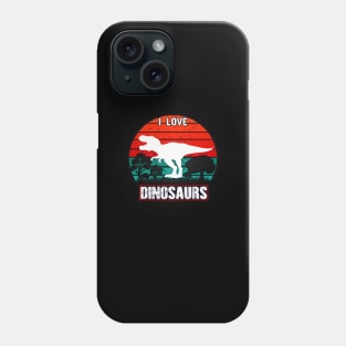 Black Panther Art - I Love Dinosaurs Phone Case