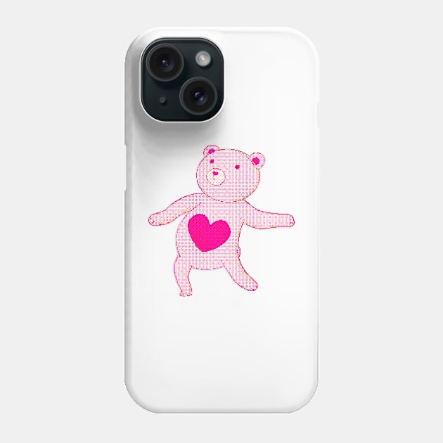 Pink dancing bear retro Phone Case by L’étoile stéllaire