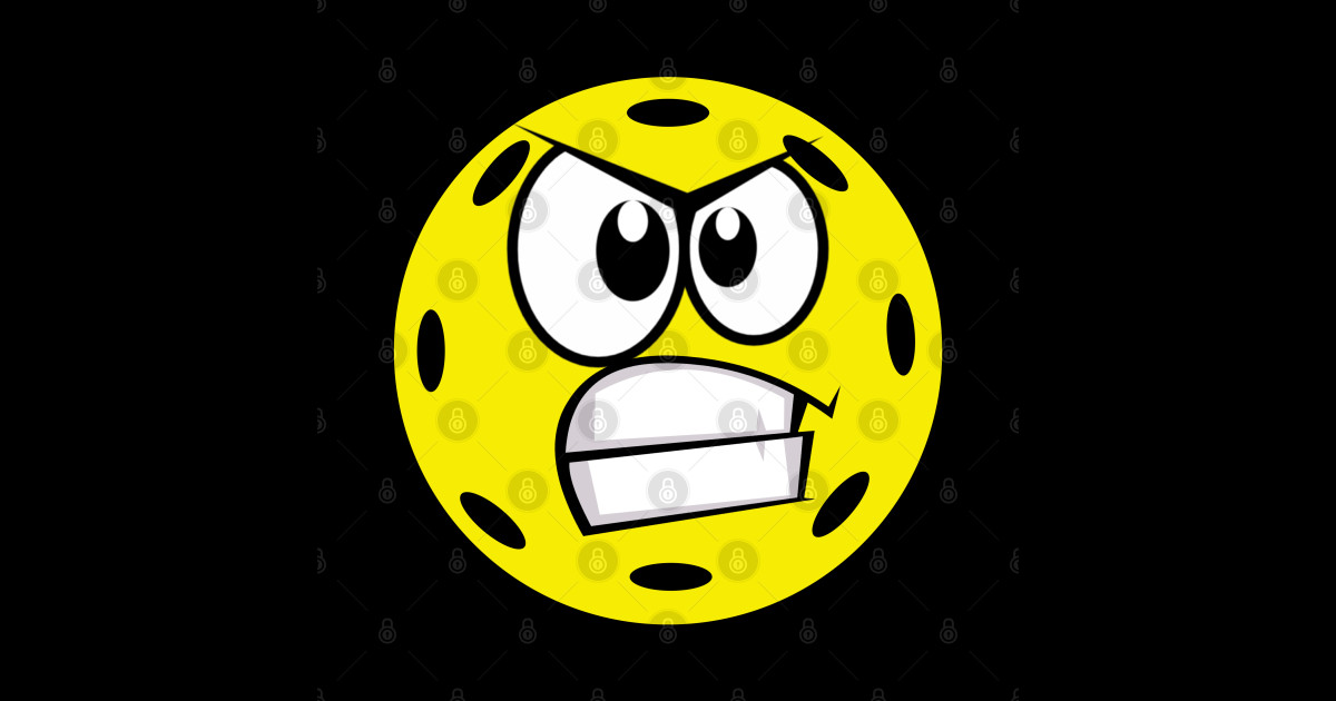 Emoji Pickleball Pickleball Sticker TeePublic