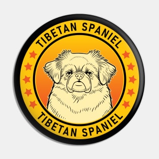 Tibetan Spaniel Dog Portrait Pin