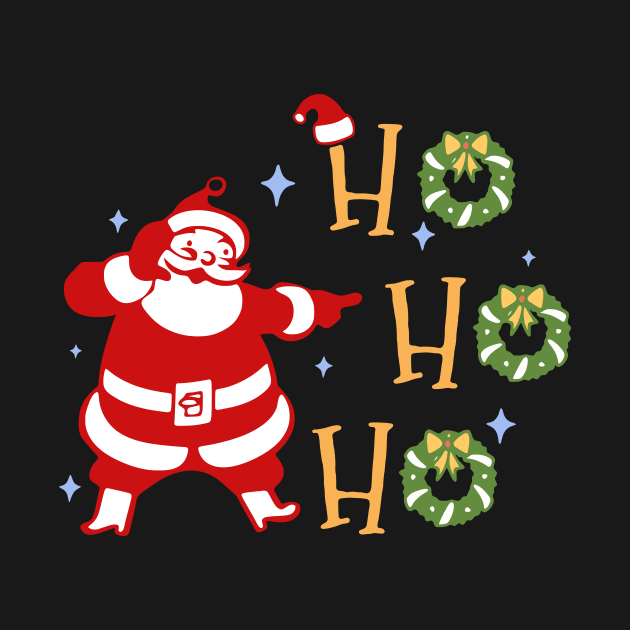 Ho Ho Ho Christmas Joyful Santa Claus by StasLemon