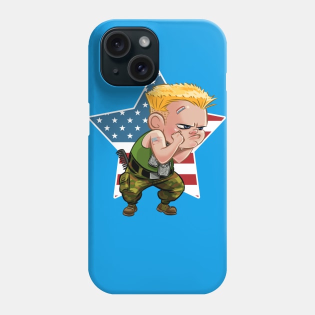 Lil' Street Fightin' Soldier Phone Case by ArtbyRichard