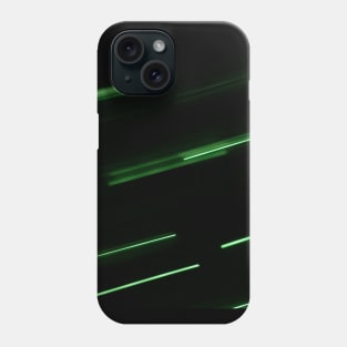 Green shooting stars blurred lights Phone Case