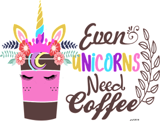 Even Unicorns need coffee Magnet