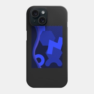 Blue Graphic Art Phone Case