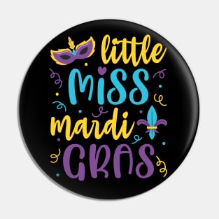 Little Miss Mardi Gras Costume Girls Pin