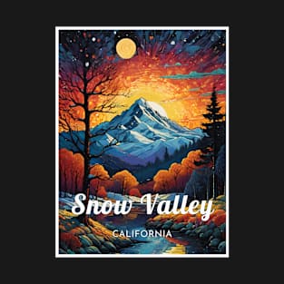 Snow Valley California USA ski T-Shirt