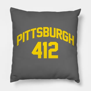 Pittsburgh Area Code 412 Jersey Pillow