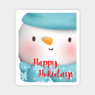 Cute Watercolor Snowman Magnet