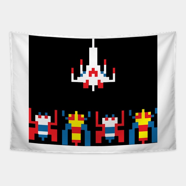 GALAGA SHIPS Tapestry by The Jung Ones