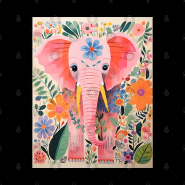 Floral and Elephant by Blancex