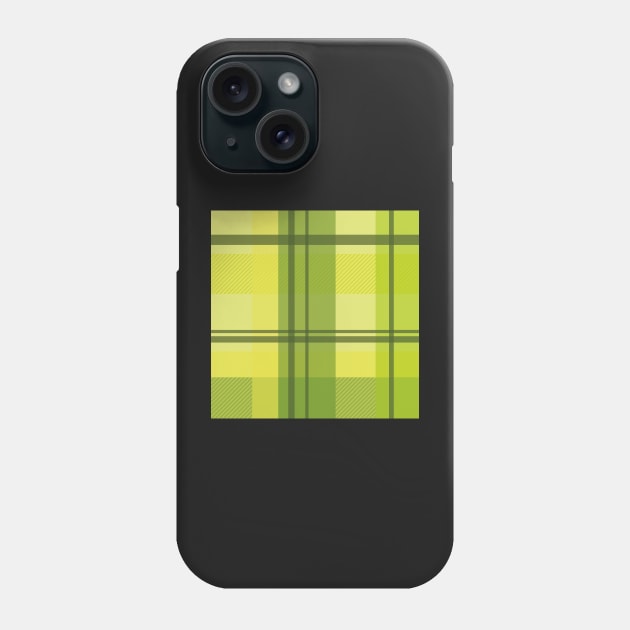 early summer plaid in happy yellow and juicy green seamless pattern Phone Case by nobelbunt