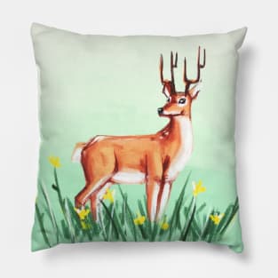 White Tailed Deer print and merch Pillow