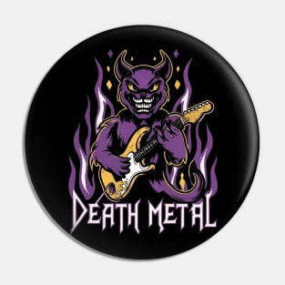 Death Metal Satanic Baphomet Cat Pin