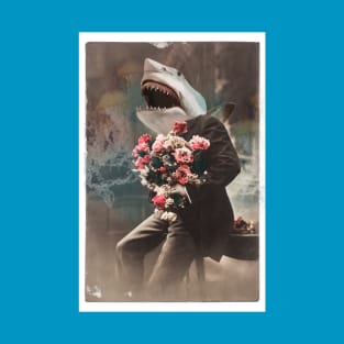 Bruce the shark gentleman old timey Victorian shark portrait T-Shirt