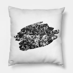 Dark Graffiti Splash Art Print 1 Pillow