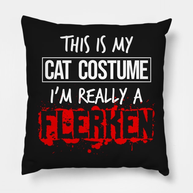 This Is My Cat Costume I'm Really Not A Cat Pillow by CeeGunn