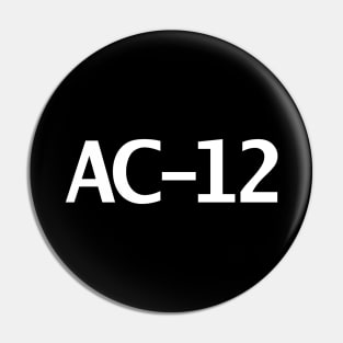 AC 12 Typography White Text Pin
