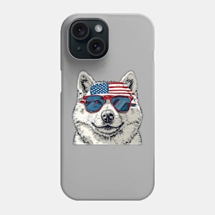 American 4th July Dog #3 Phone Case