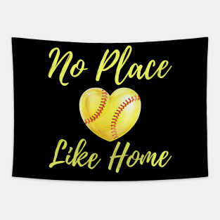 No Place Like Home Softball Tapestry