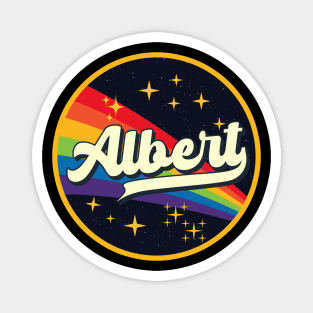 Albert // Rainbow In Space Vintage Style Magnet