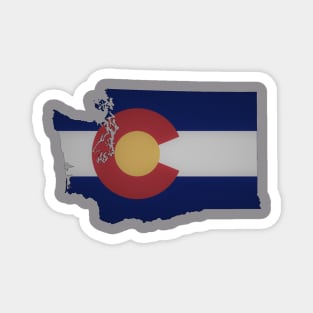 Washington Colorado Pride Flag -- WashCO flag Magnet