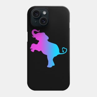 Purple Blue Ombre Elephant Love Phone Case