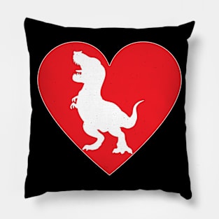 Trex red heart, cute valentine's day gift 2022 Pillow