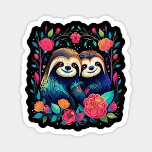 Sloth Couple Valentine Magnet