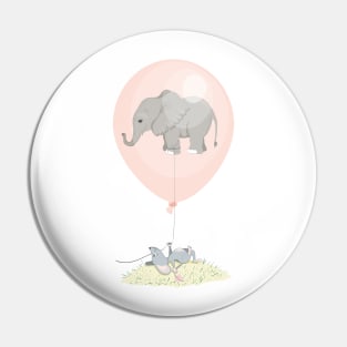 Flying elephant Pin