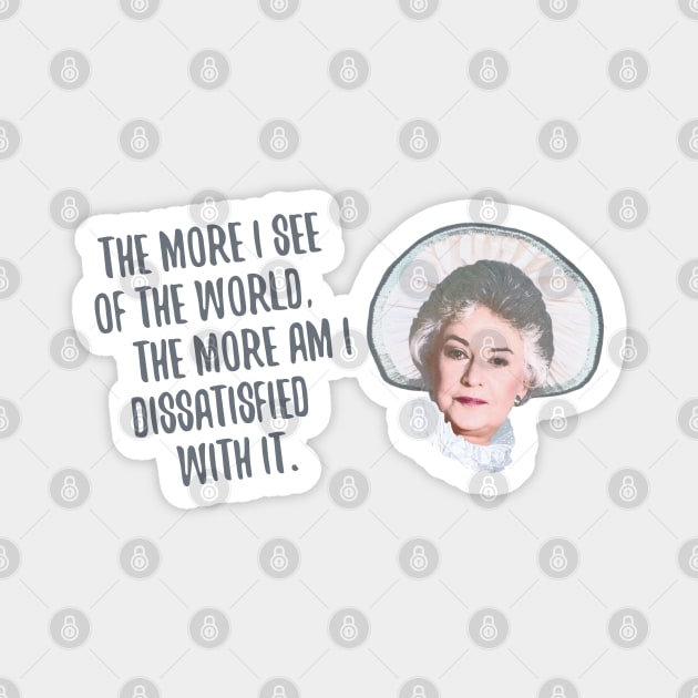 GOLDEN GIRLS x JANE AUSTEN Series — Dorothy Zbornak as Lizzie Bennet Magnet by Xanaduriffic