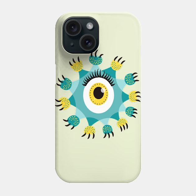 Cute Eye Monster Paws And Claws Phone Case by Boriana Giormova