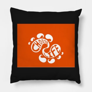 Choose life Paisley orange Pillow