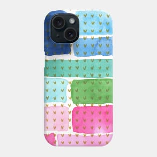 Abstract with holden hearts Phone Case