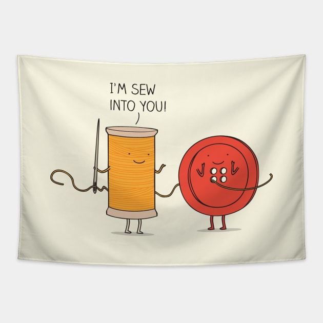 I'm sew into you! Tapestry by milkyprint