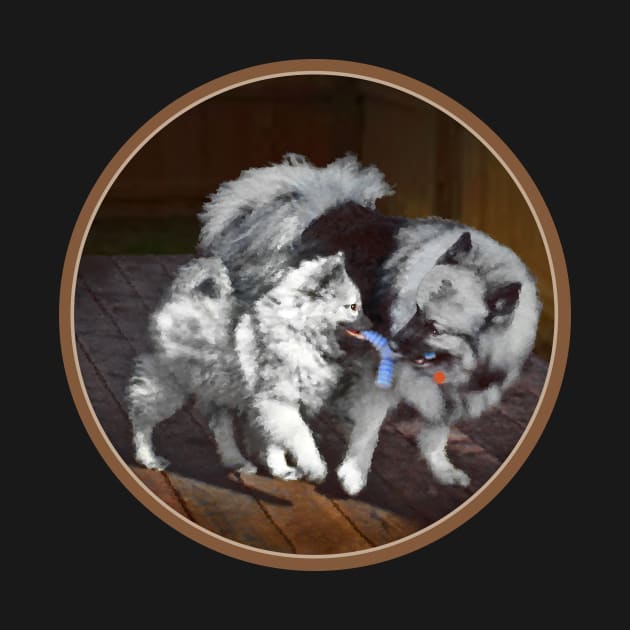 Keeshond Playtime by Alpen Designs