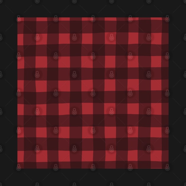 Hand Drawn Buffalo Plaid by JuneNostalgia