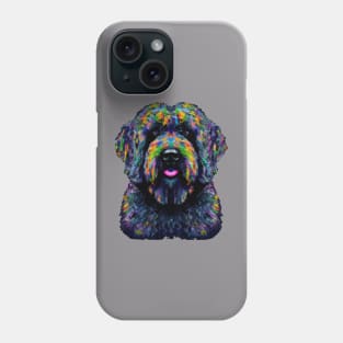 Black Russian Terrier Dog Ink Print Phone Case