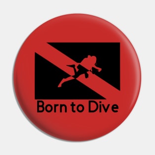 Born To Dive Padi Flag Pin