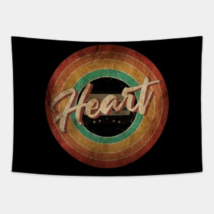 Heart Band Vintage Circle Art Tapestry