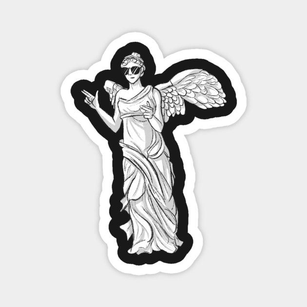 boujee winged victory Magnet by avercado-art