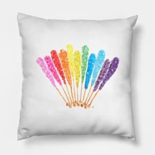 Rock Candy Rainbow Pillow