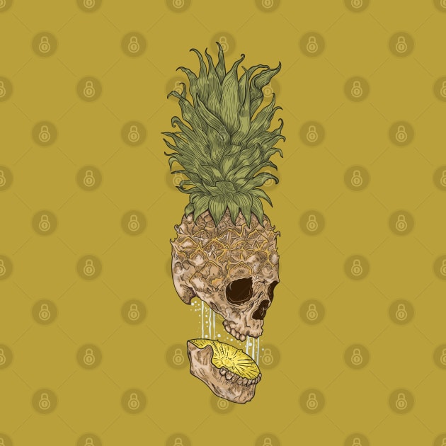 pineapple skull by PaperHead