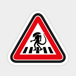 Alien Crosswalk Sign 2 Magnet