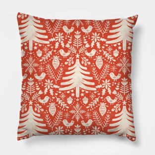 Folk Christmas tree Pillow